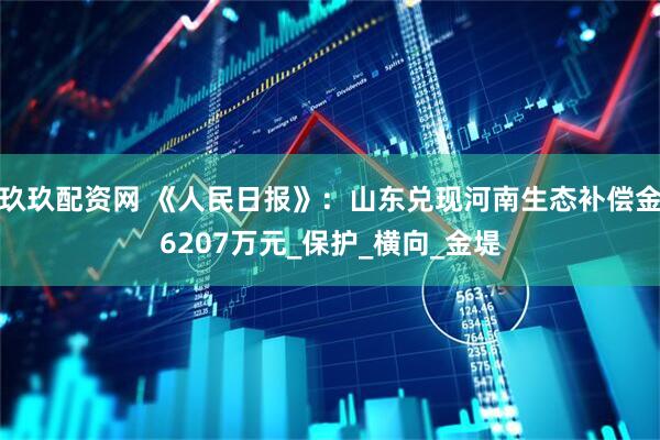 玖玖配资网 《人民日报》：山东兑现河南生态补偿金6207万元_保护_横向_金堤